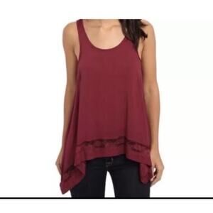 INTIMATELY FREE PEOPLE Lounge Top Womens Sz Small Lace Trim Oversized Pullover